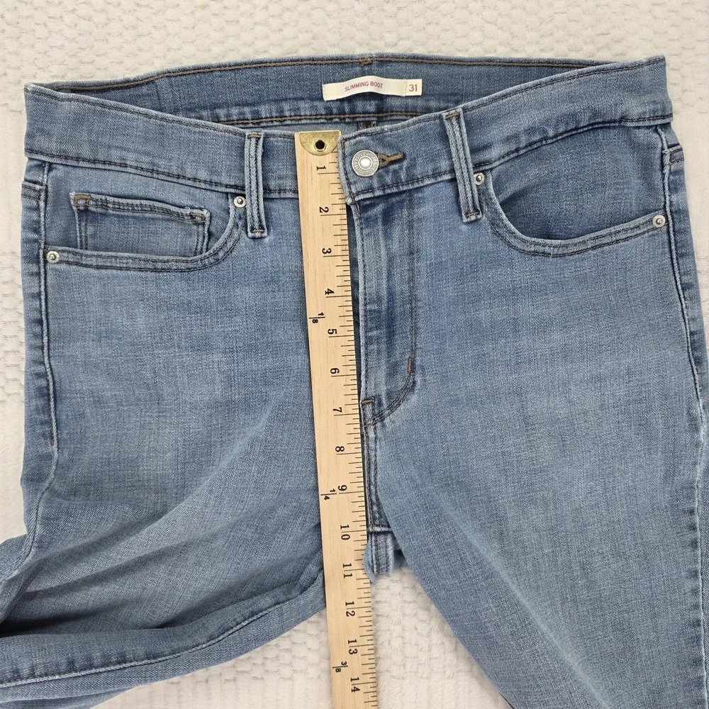 Levis 527 Slim Bootcut Jeans Mens 31x32 Blue Low Rise Denim Cowboy 31 x 31.5